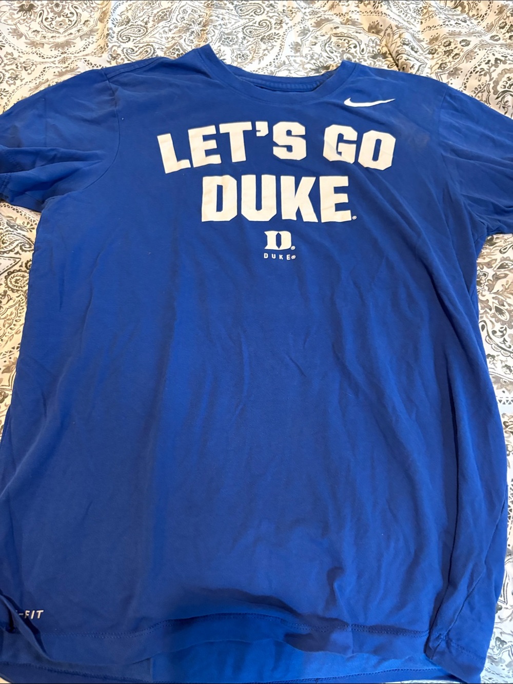 Nike Royal Blue "LET'S GO DUKE" Graphic Tee